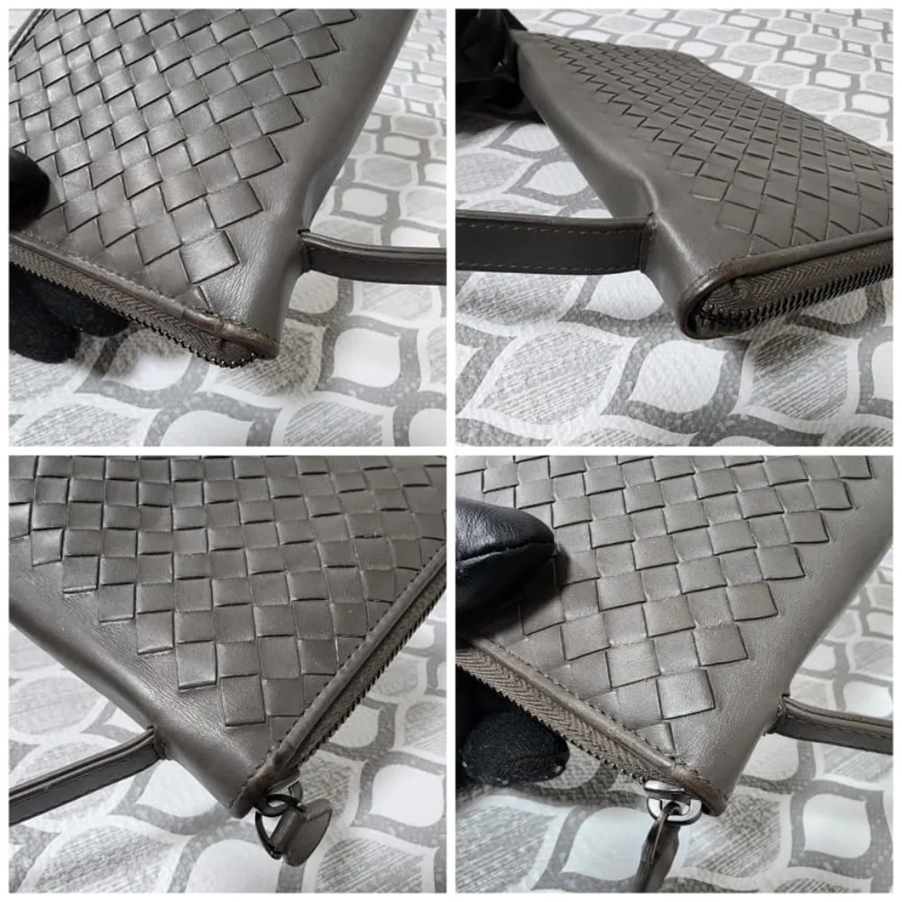 Authentic Bottega Veneta Intrecciato Leather Travel Organizer Grey - Picture 9 of 14